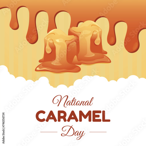 vector graphic of National Caramel Day ideal for National Caramel Day celebration.