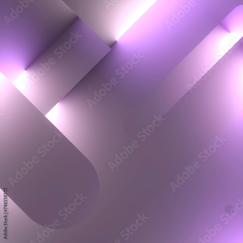 Digital illustration in a modern abstract style with a pattern of neon lights. 3d rendering