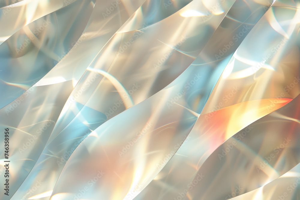 Abstract background with reflections and caustics. Hi-tech. Futuristic background image. Created with Generative AI technology. - obrazy, fototapety, plakaty 