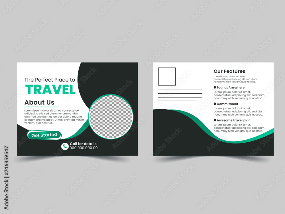 Travel Post Card Design template. Travel Post Card Design template.
