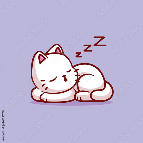 Cat Sleeping Illustration