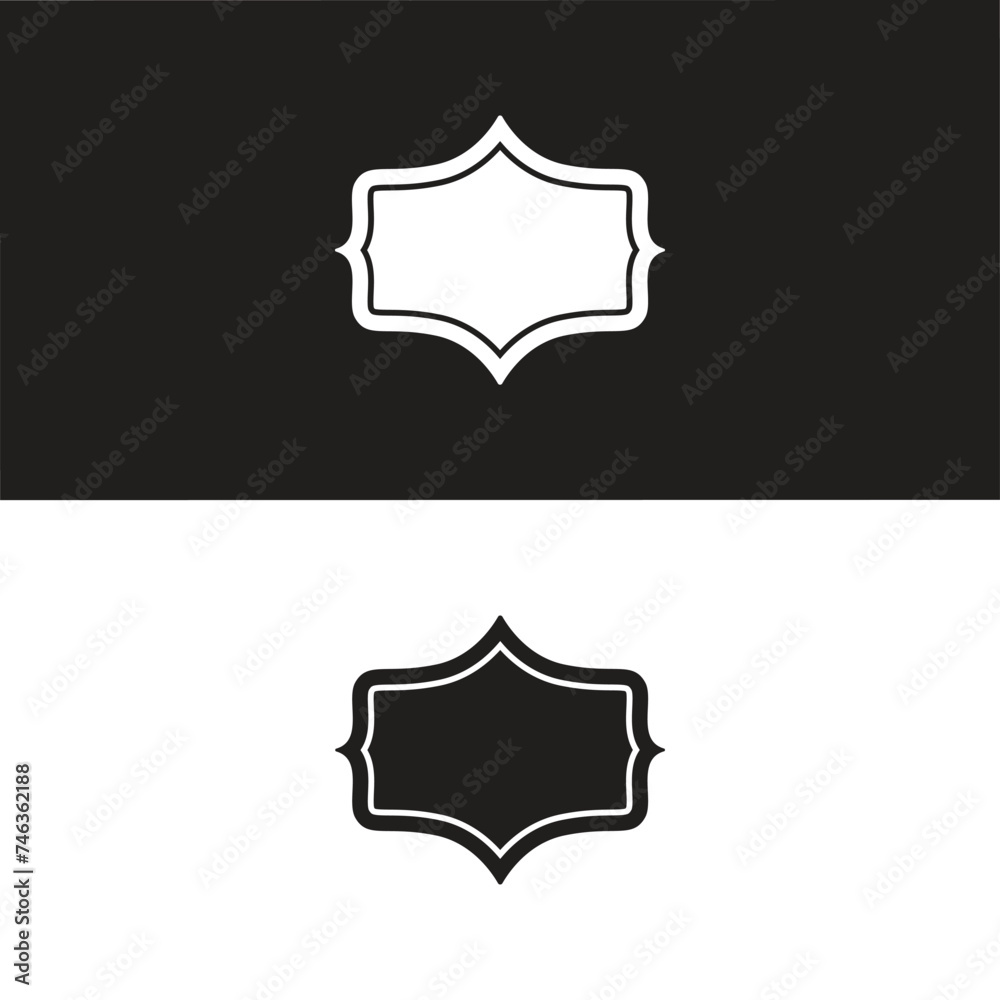 Ornate borders Mid-century Retro Badge Designs Ornate borders Mid-century Retro Badge Designs