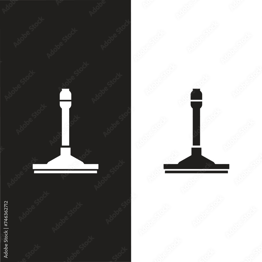 Cleaning glass window wiper squeegee icon, vector illustration