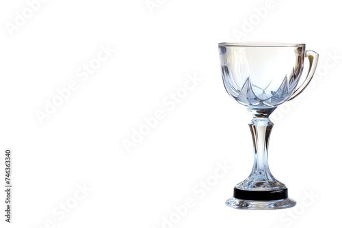 Elegant Glass Award on Transparent Background, PNG
