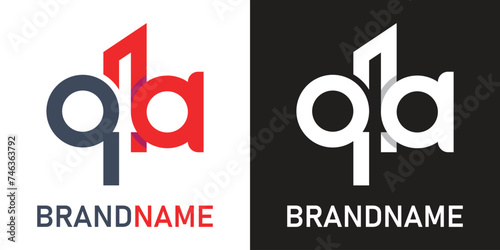 Letter qa logo design template