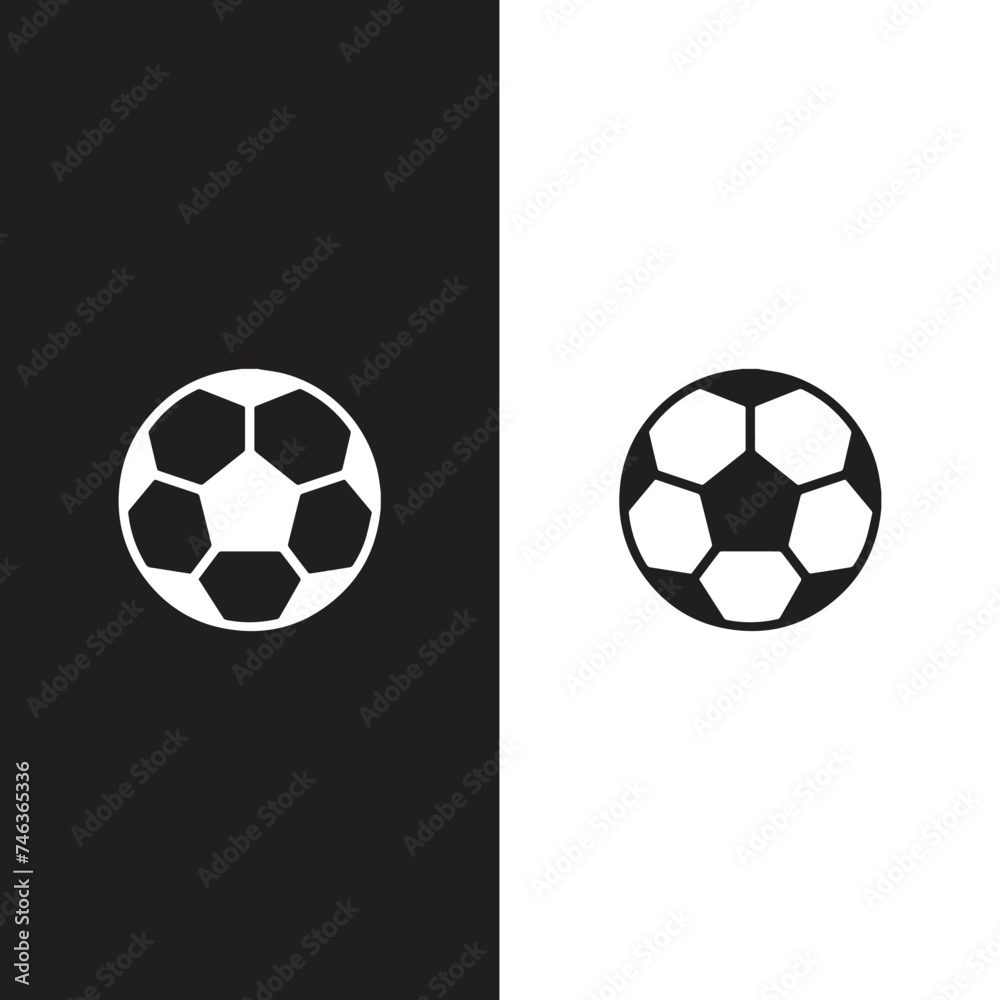Obraz premium Soccer ball icon. football simple black style, Vector illustration.