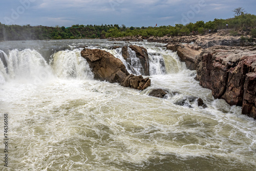 Dhuandhar (Dhuadhar ) waterfalls, Bheraghat, Jabalpur, Madhya Pradesh, INDIA. photo