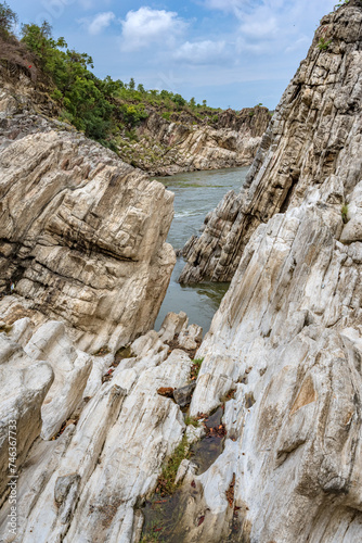 Dhuandhar  Dhuadhar   waterfalls  Bheraghat  Jabalpur  Madhya Pradesh  INDIA.