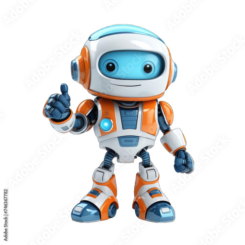 friendly robot giving thumbs up png © msroster
