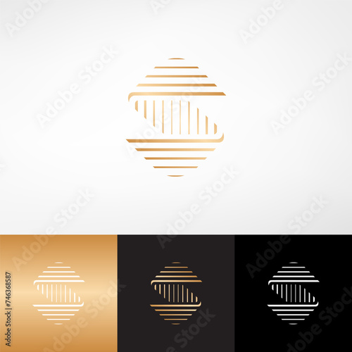 Letter S stripes thin thick lines logo. Beautiful, luxurious, exclusive and elegant logo. Best for your fashion, retail, real estate, personal brand, or home decoration.