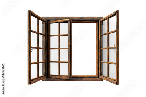 Classic Hopper Window Design on Transparent Background  PNG