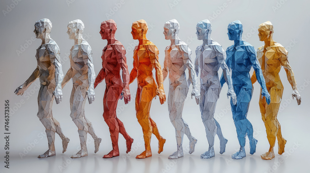 Obraz premium Create a 3D model representing the dedication and commitment of your team,generative ai