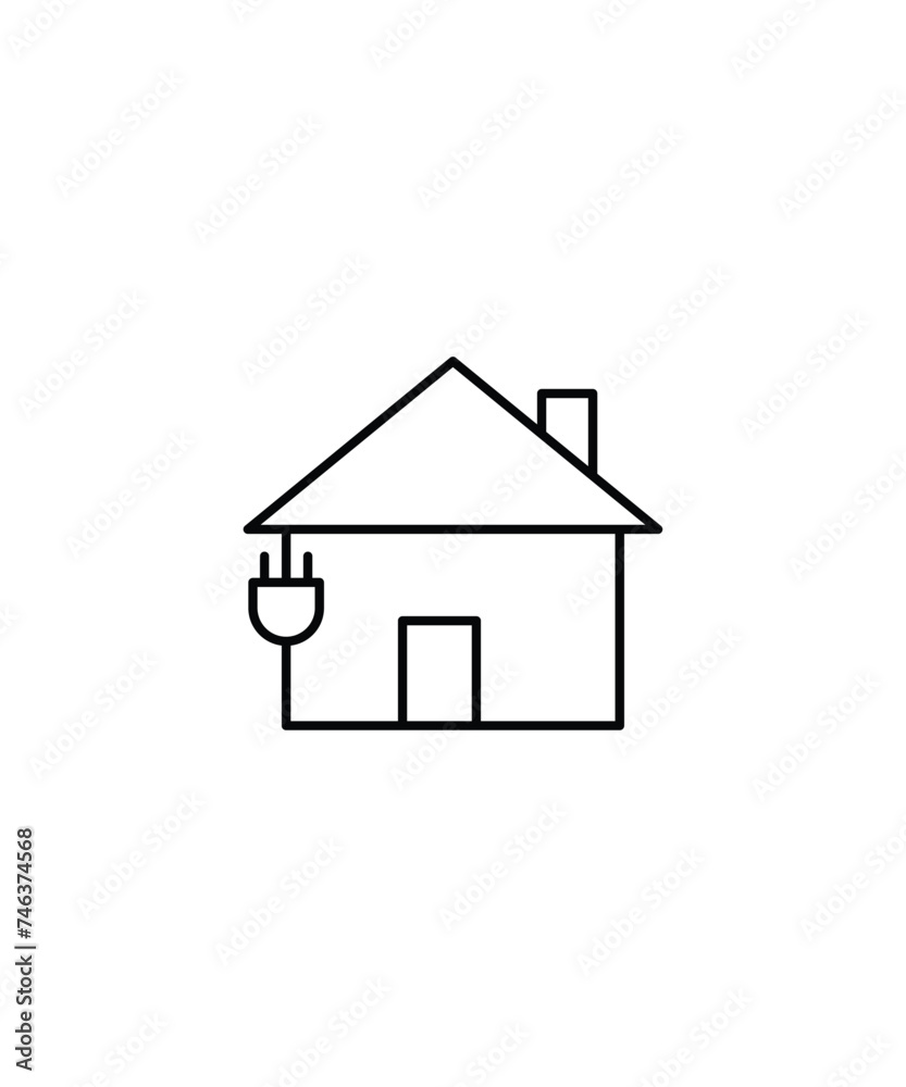 home icon, vector best line icon. home icon, vector best line icon.