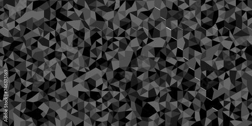  Abstract geometric background vector seamless technology gray and white background. Minimal geometric pattern gray Polygon Mosaic triangle Background, business and corporate background.