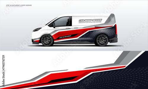 Sporty Medium van car wrap livery design vector file eps 10 printable file