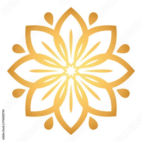 Islamic Ornament. Persian motif. Arabic pattern. Eid Mubarak element