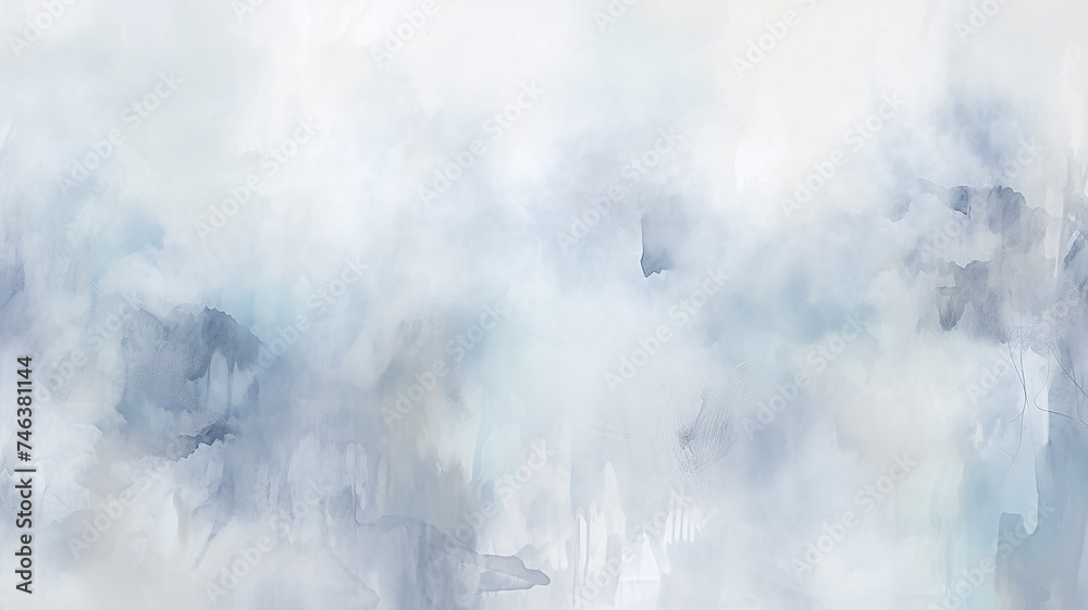 city, abstract watercolor in light gray and blue tones on a white background, autumn mood - obrazy, fototapety, plakaty 
