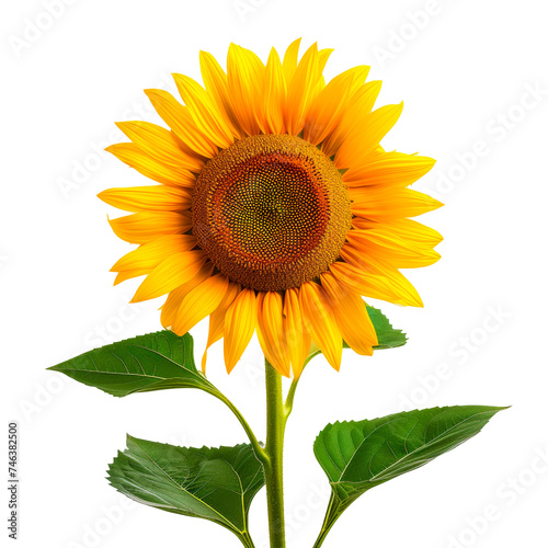 Vibrant Sunflower in Full Bloom Against
