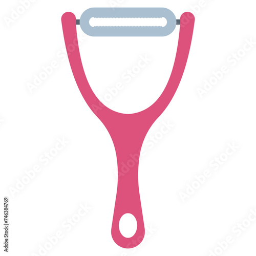 Potato peeler vector cartoon illustration isolated on a white background.