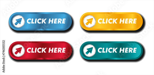 click here button vector colorful 