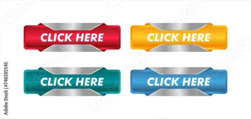 click here button vector colorful 