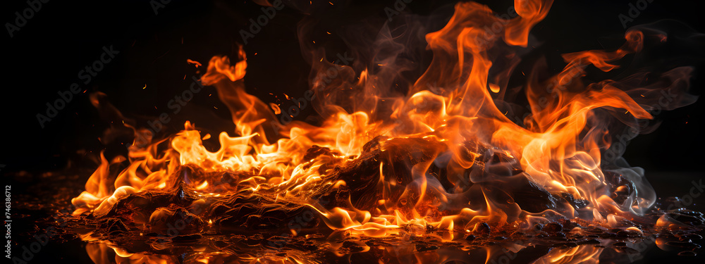 elegant dark background with flame elegant dark background with flame