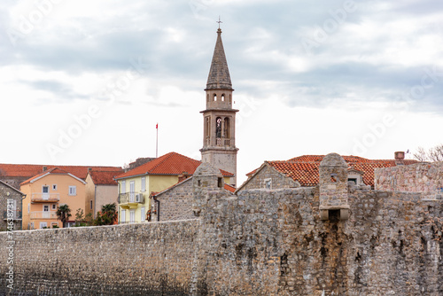 Old city walls of Budva alo...