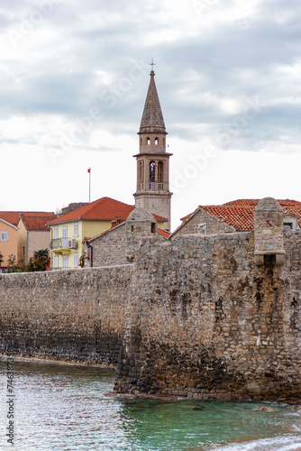 Old city walls of Budva alo...