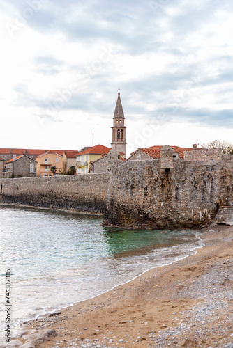 Old city walls of Budva alo...