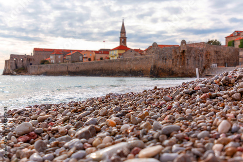 Old city walls of Budva alo...