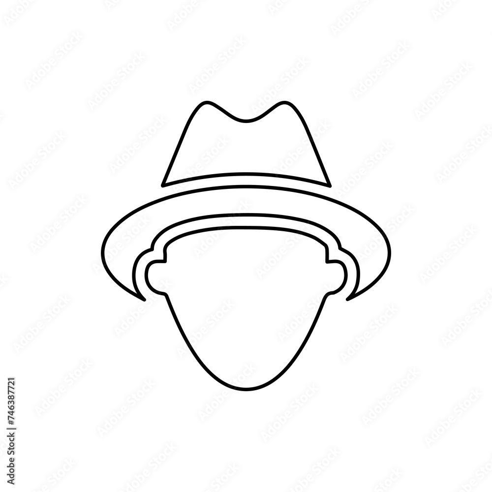 farmer icon on a white background, vector illustration