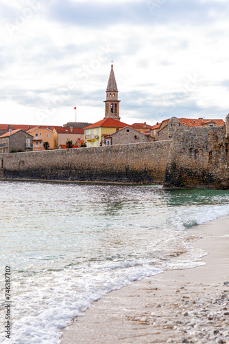 Old city walls of Budva alo...