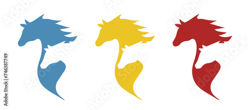 horse icon on a white background, vector illustration