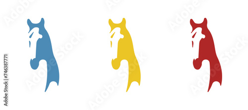 horse icon on a white background, vector illustration