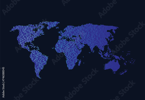 Global network connection. World map point and line composition concept of global business. Vector Illustration