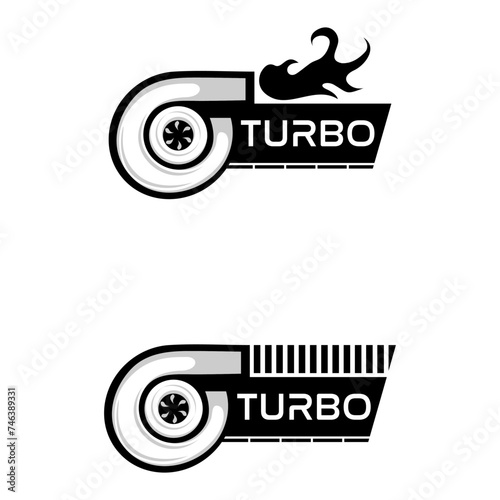 turbo machine icon logo design