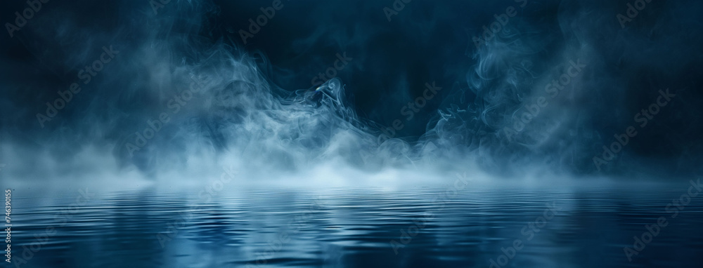 Smoke on water surface