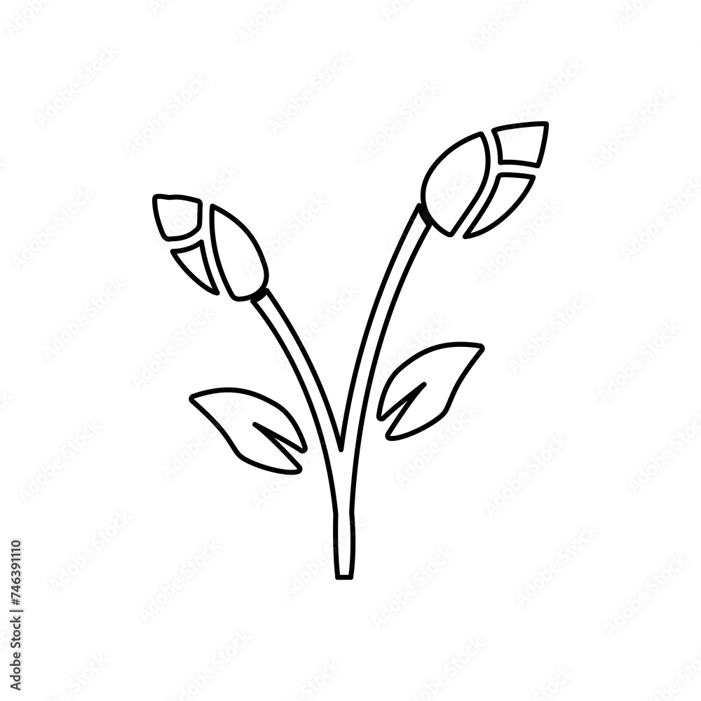 tulips icon on a white background, vector illustration tulips icon on a white background, vector illustration
