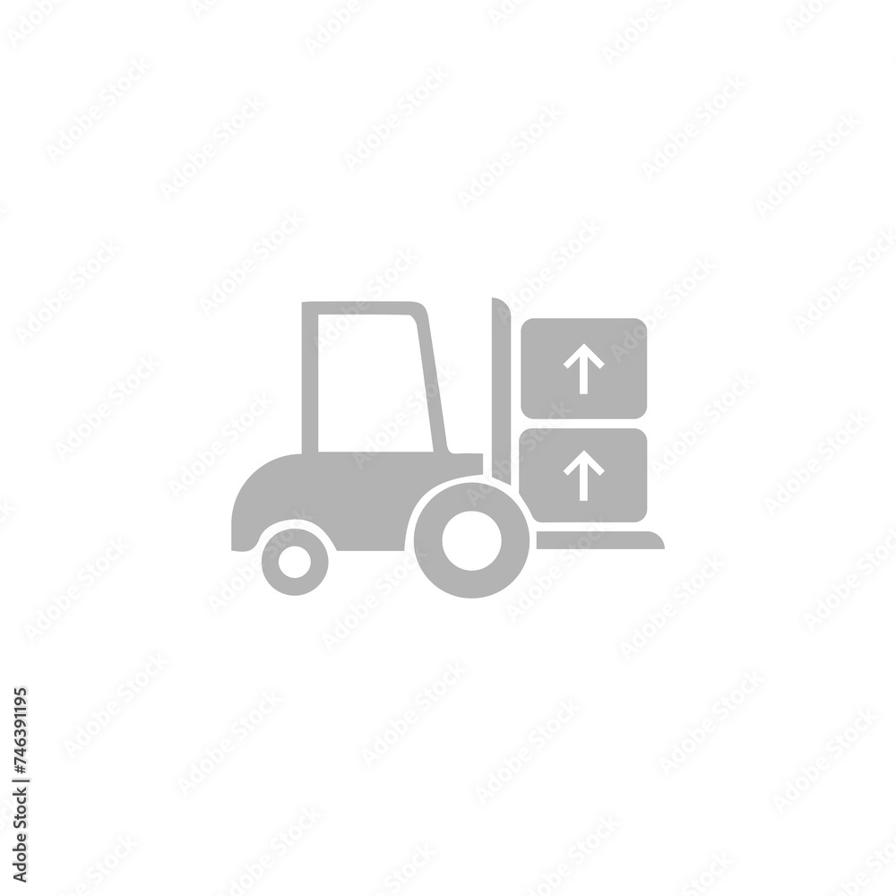 loading machine icon on a white background, vector illustration