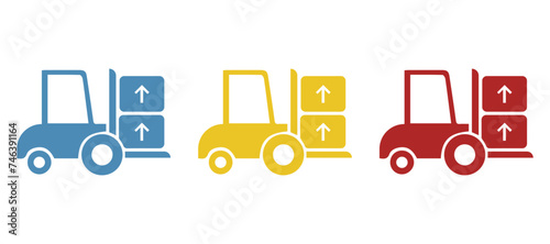 loading machine icon on a white background, vector illustration