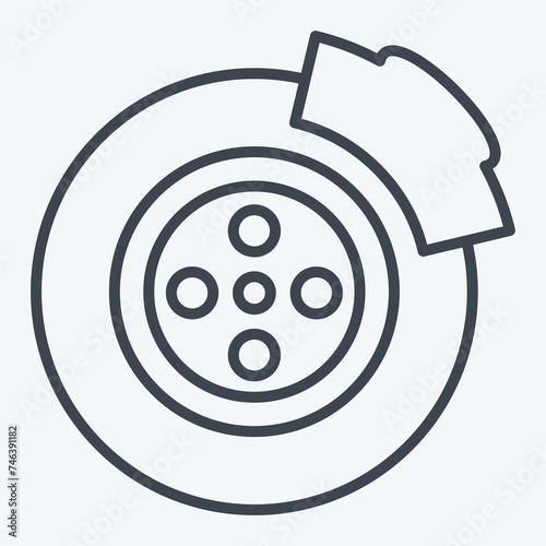 Icon Brake. related to Car ,Automotive symbol. line style. simple design editable. simple illustration photo