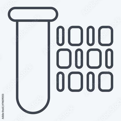 Icon Artificial Insemination. related to Biochemistry symbol. line style. simple design editable. simple illustration