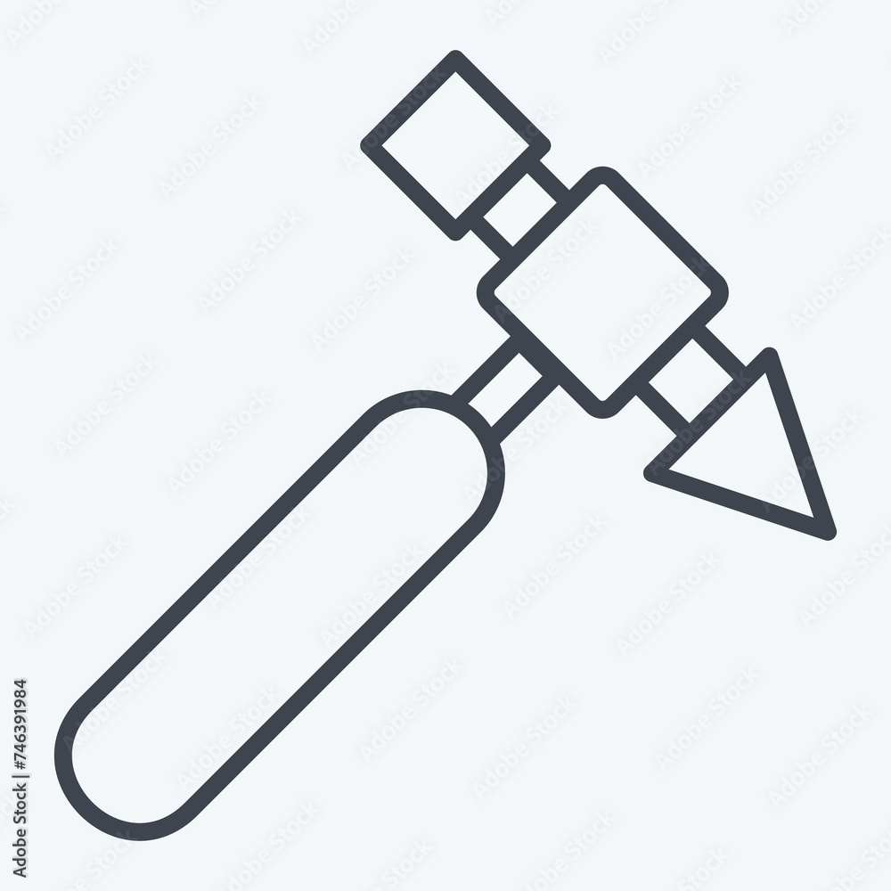 Icon Hammer. related to Welder Equipment symbol. line style. simple design editable. simple illustration Icon Hammer. related to Welder Equipment symbol. line style. simple design editable. simple illustration