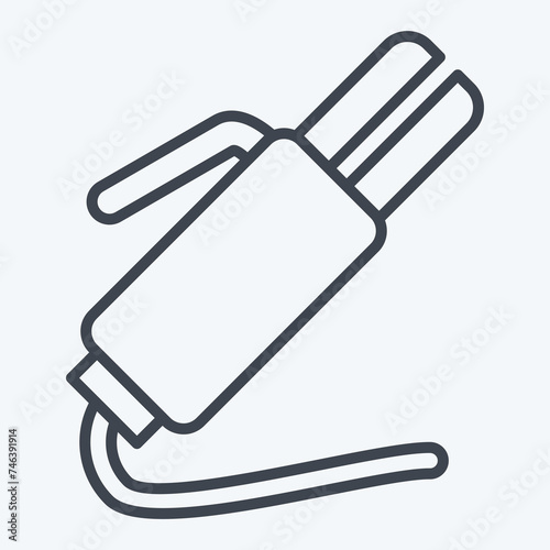 Icon Electrode Holder 2. related to Welder Equipment symbol. line style. simple design editable. simple illustration