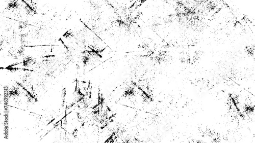 Grunge Black and White Distress Texture .Wall Background .Vector Illustration