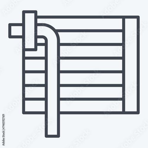 Icon AC Evaporator. related to Car Maintenance symbol. line style. simple design editable. simple illustration