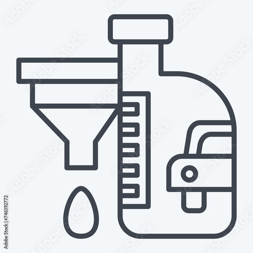 Icon Automatic Transmission Fluid. related to Car Maintenance symbol. line style. simple design editable. simple illustration