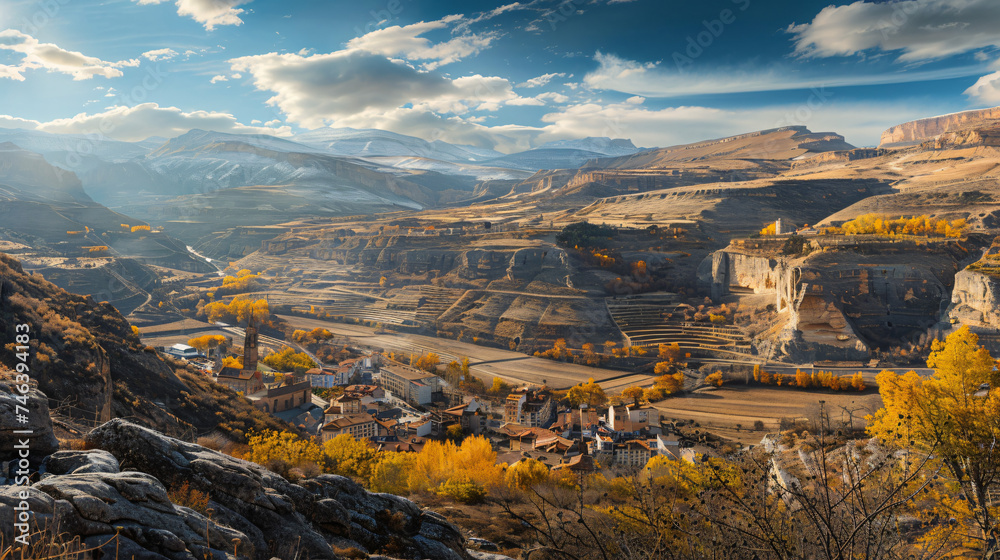 Panoramic city of Huesca in La Hoya.