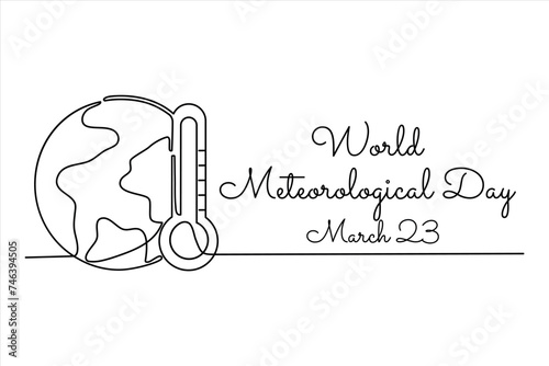 line art of World Meteorological Day good for World Meteorological Day celebrate. line art. illustration.