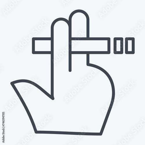 Icon Smoke. related to World Cancer symbol. line style. simple design editable. simple illustration